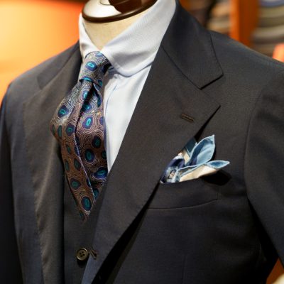 SCABAL ブルー無地　603-08　オーダースーツZERBINO銀座店